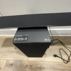 LG Sound Bar and Subwoofer. 