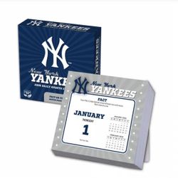 NEW New York Yankees Daily Sports 2026 Calendar - Navy and White