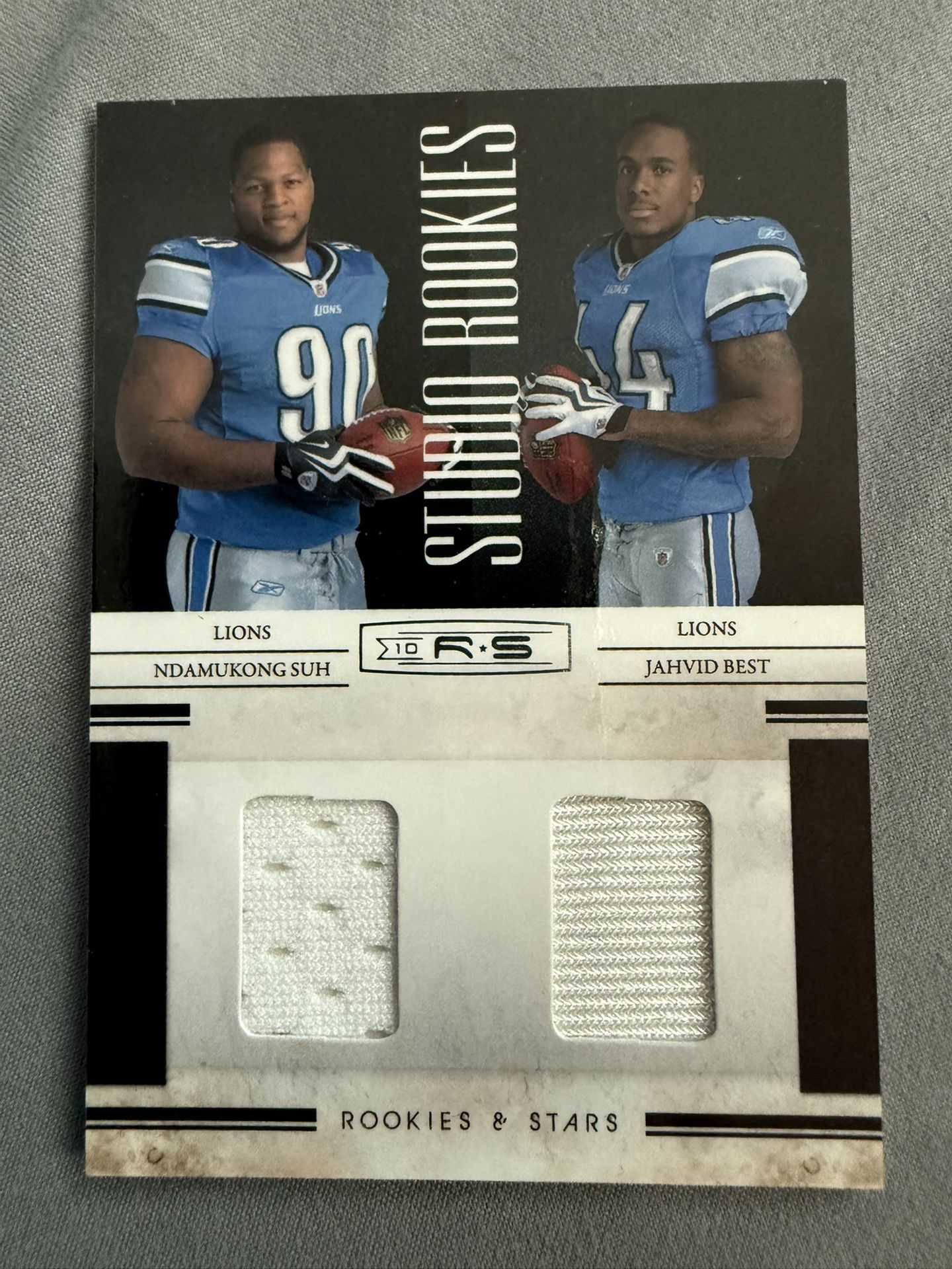 Ndamukong Suh/Jahvid Best 2010 Panini Rookies & Stars RC Patch Card #259/299