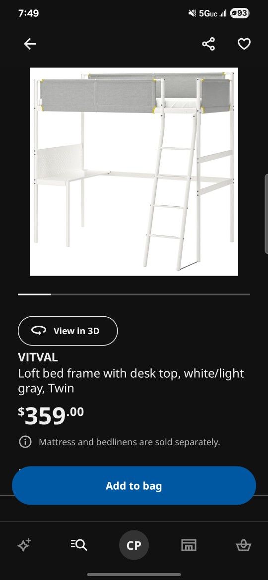 Ikeak Bunkbed With Desk