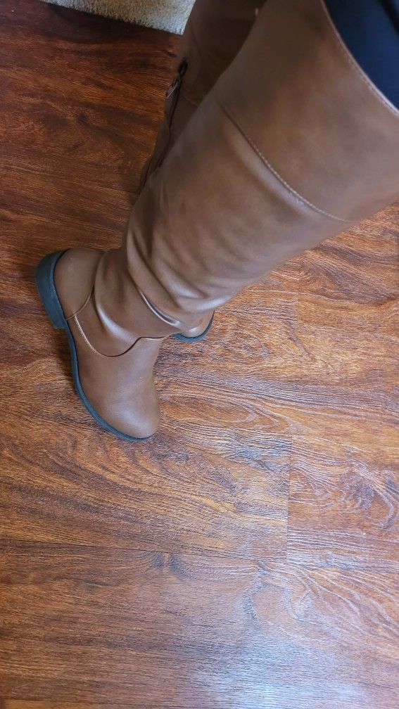 Brown Long Boots Size 6