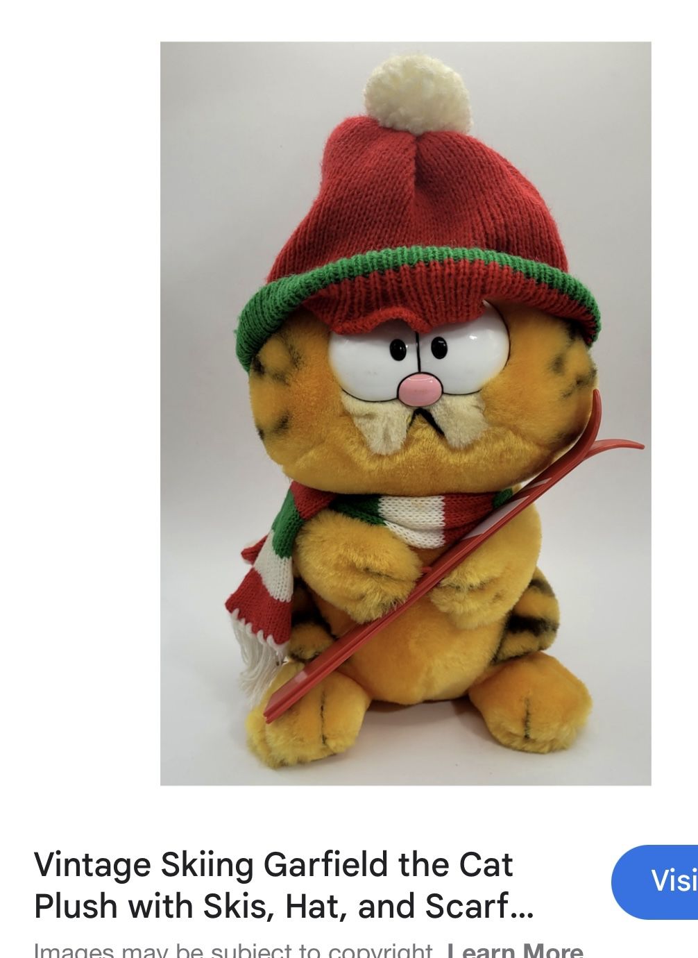 Garfield, Vintage Birthday Ski Trip 