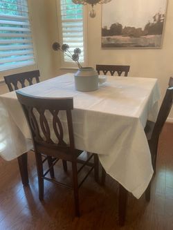 Solid Wood Dining Table with 4 Chairs DIY/Refinishing Project – $175 OBO