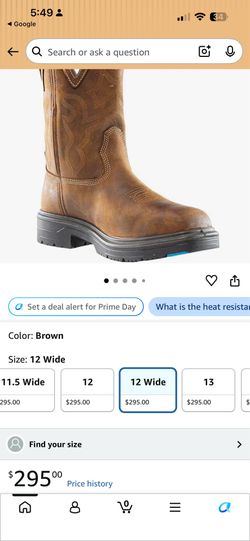 Blue heel work boots