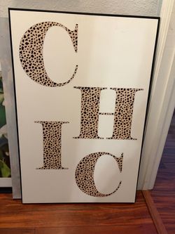 CHIC Leopard Print Framed Wall Art