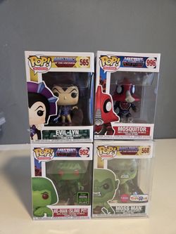 Master Of The Universe Funko Pop Heman ,Moss Man, Evil Lyn, Mosquitor