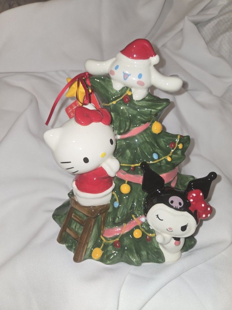 Blue Sky Clayworks Hello Kitty Christmas Tree Figurine, NEW 8.5”, Goldminc