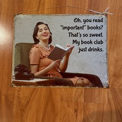 Book Club Wall Plaque