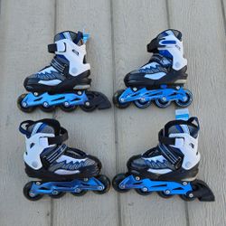 Roller Blades Size Jr 13 To 3 And 4 To 6 With Light Retail / Wholesale 