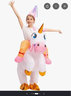 Kids Inflatable Unicorn Ride-On Costume