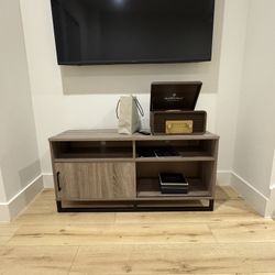 Modern Wood Entertainment Center / TV Stand – Excellent Condition