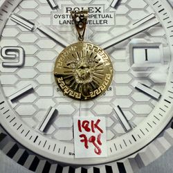 18K Solid Gold Pendant For Wedding 7Gr