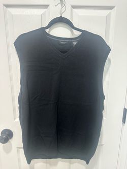 Van Heusen Black V-Neck Sweater Vest XXL