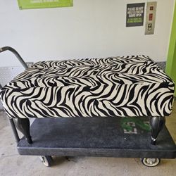 Zebra Print End Of Bed Bench