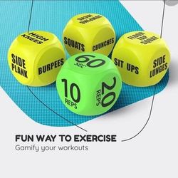 Skywin Workout Dice - Fun Exercise Dice for Solo or Group Classes, 6-Sided Foam