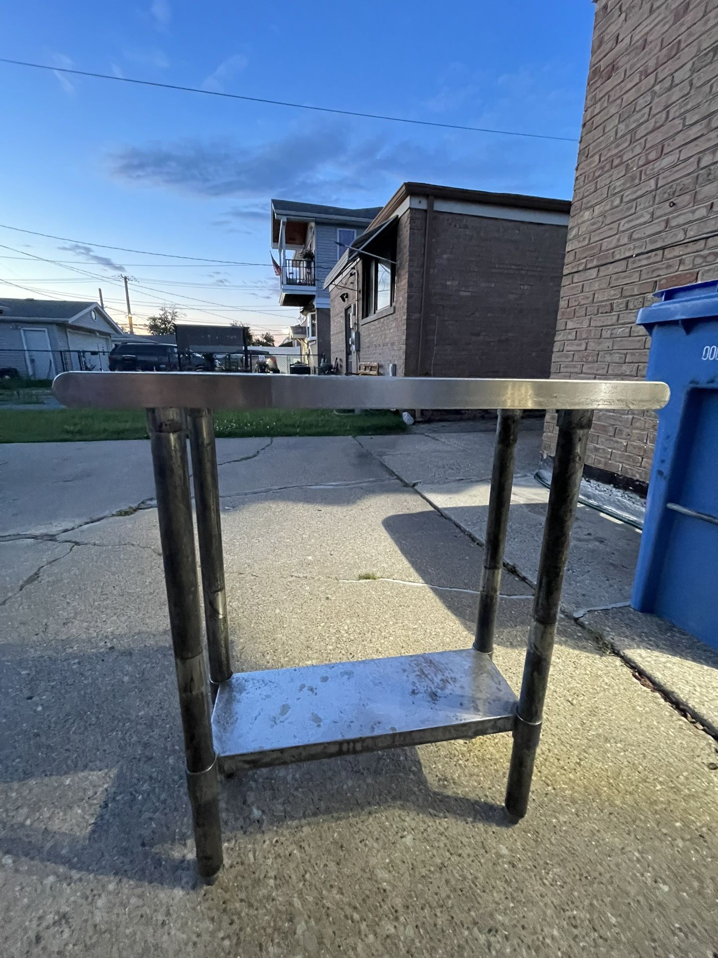 small stainless steel table