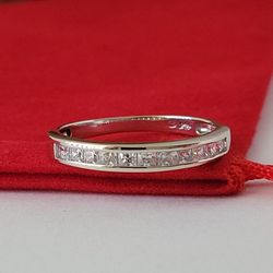 ❤️14k Size 8 Precious Solid White Gold Cubic Zirconia Band Ring!/ Anillo de Banda de Oro Blanco con Circonitas Cúbicas! 👌🎁Post Tags: Anillo de Oro