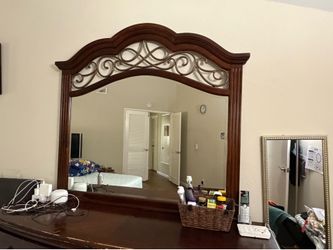 Chest drawer and mirror together