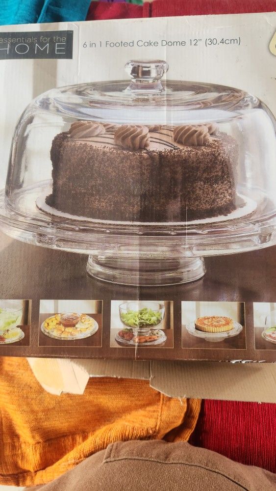 Footed Cake Stand With Dome Cover