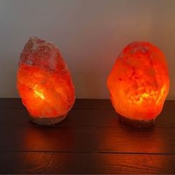 Dimmable Himalayan Salt Lamps (Set of 2)