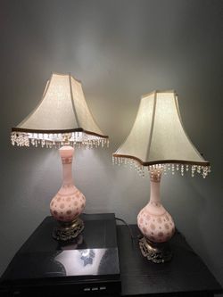 Vintage 1940s Leviton Lamp Pair Art Deco Era