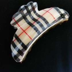 New Fasionable Plaid Large Hair Clip