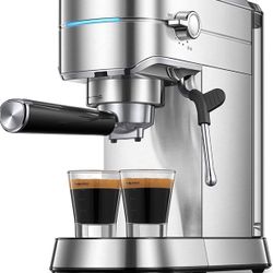 HOUSNAT Espresso Machine, 20 Bar Espresso and Cappuccino Maker with Milk Frother Steam Wand, Professional Espresso Coffee Machine for Cappuccino and L