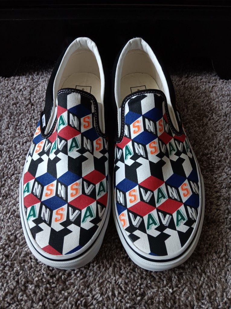 Men's Van's Classic Slip On Checker Cube Multi Color