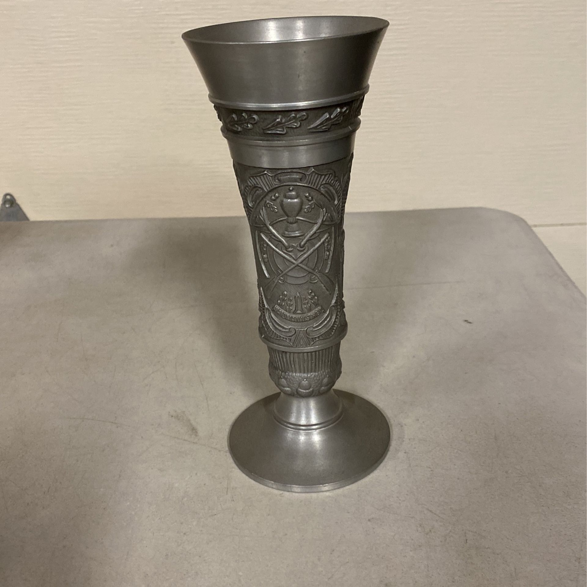 Antique  German Pewter  Goblet  Shooting  Trophy  c.1920