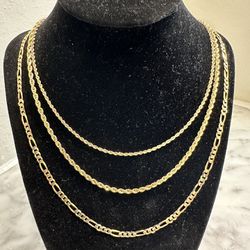20” 10k Solid Gold  Chains