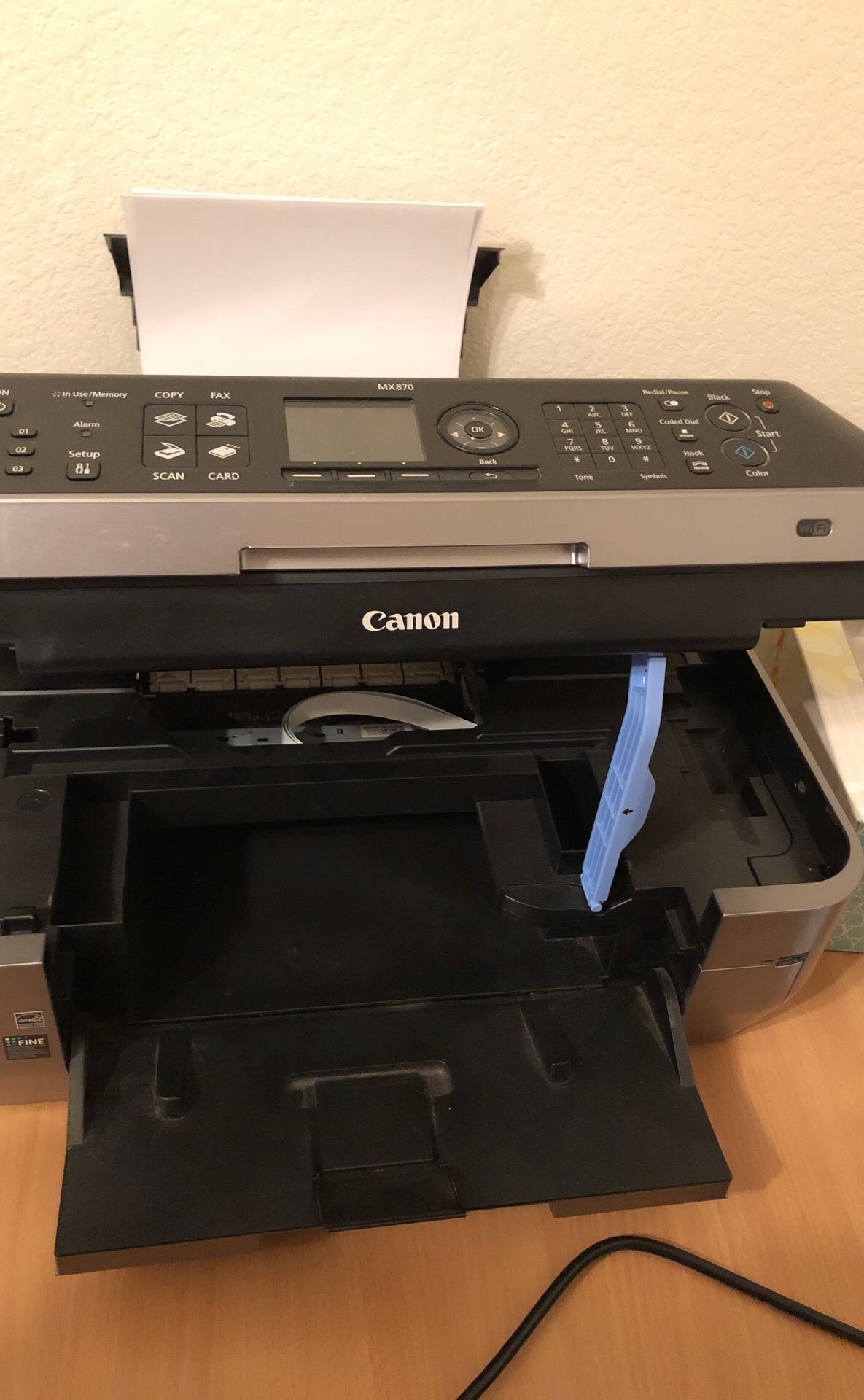 Canon MX 870 ink jet printer WIFI