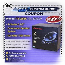 Pioneer Z Series Car Speakers Set 6 1/2" Component Speaker System 300 Watts TS-Z65C 🚨 Payment Options Available 🚨 No Credit Needed 🚨 