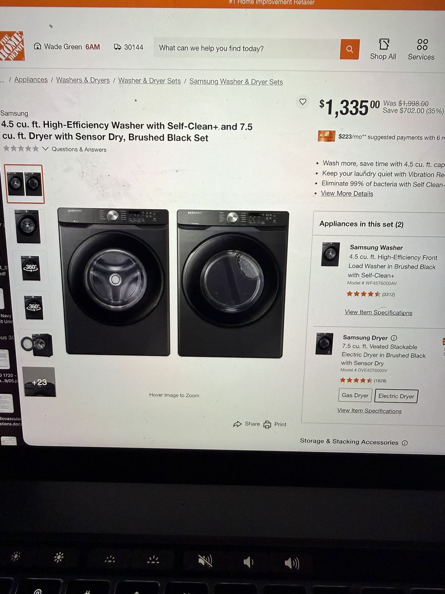 Samsung Washer and Dryer