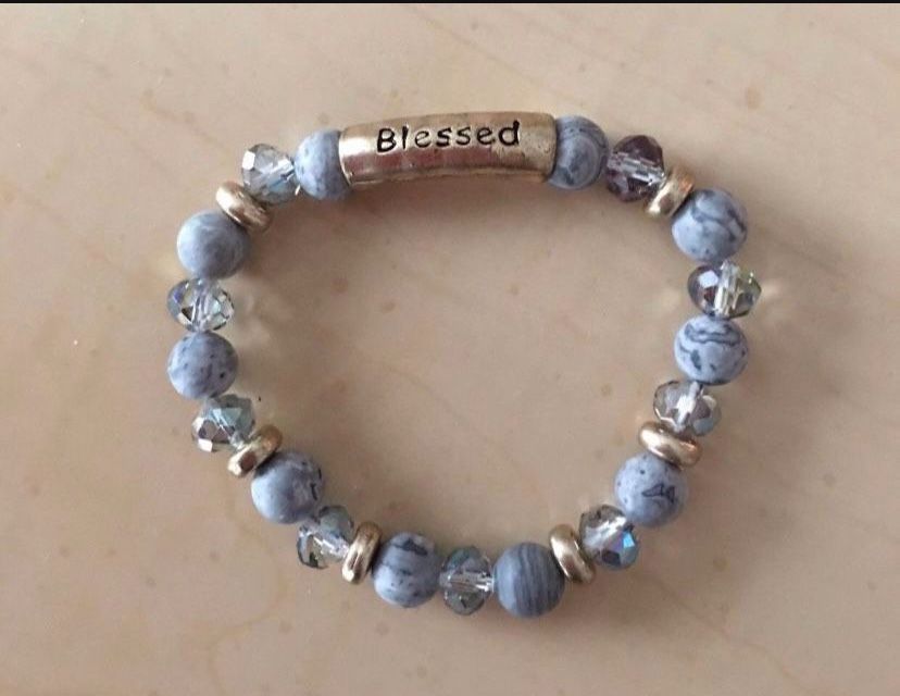 “Blessed” Stretchable Bracelet