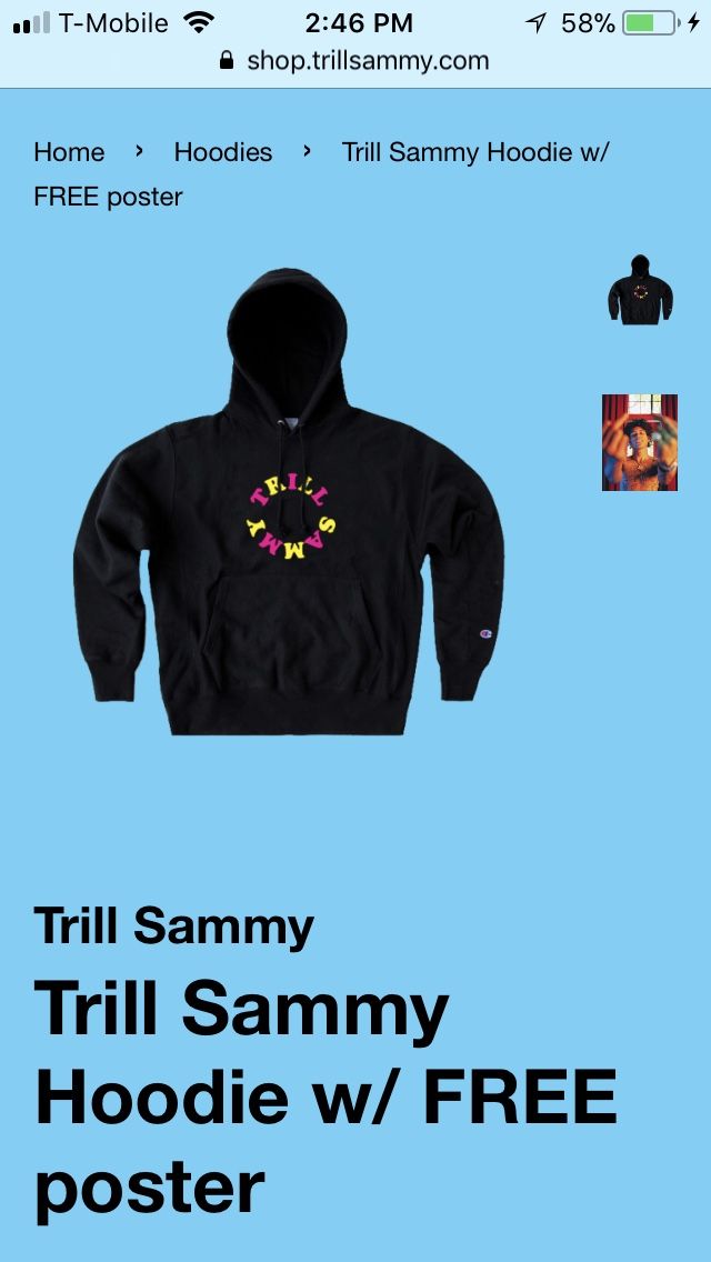 Trill sammy champion hoodie