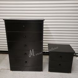 Black Bedroom Dresser Set.