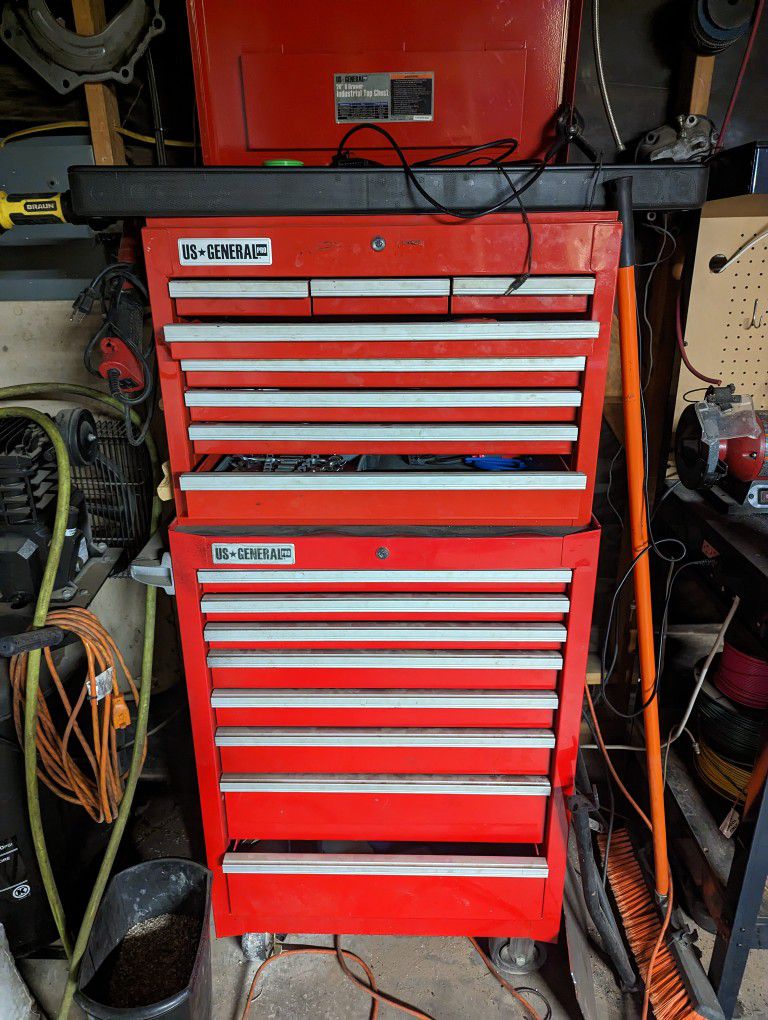 Us General Tool Cart And Top Chest 