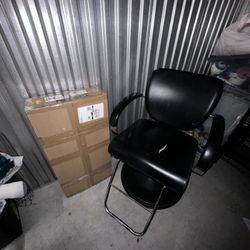 Salon Chair And Shelf 