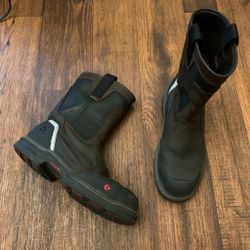 Wolverine Men's Overman Nano Toe 10 Inch WPF Work Boot, Brown/Black SZ 9.5 M