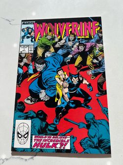 Wolverine #7 Vol. 2 Marvel Comics 1989 John Buscema Chris Claremont, Grey Hulk, Mr. Fix It! 9.0