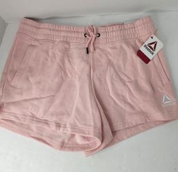 Reebok Peach Skin Relaxed Fit Shorts Womens Large