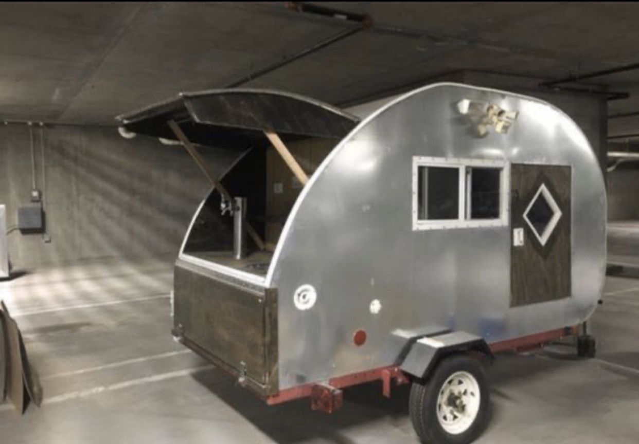 Business RV camp tear drop trailer