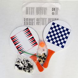 Beach Racket Set Chess Backgammon Games Checkers Travel 4 in 1 Summer