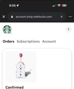 Starbucks Strawberry Pink Bear Cup