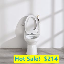 12 in. Rough in Size 1-Piece 1.28 GPF Single Flush Elongated Toilet in. White Seat Included, OPT08701WH