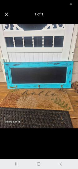Chalkboard coat rack