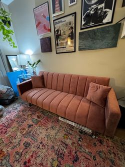FREE Pink Velvet Futon