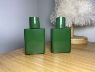 2 Pack 50ml Green Glass Perfume Atomizer, Empty Spray Bottle, Portable Travel