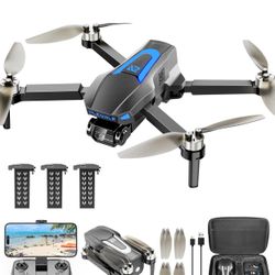 Drones with Camera for Adults 4K, Brushless Motor Drone for Kids Beginners, FPV Foldable RC Quadcopter with 3 Batteries, 45 Mins Long Flight Time, Bey