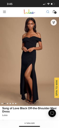*Lulus* Song Of Love Off The Shoulder Black Dress